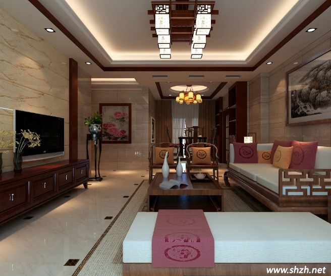 別墅裝修 中式風格 簡約