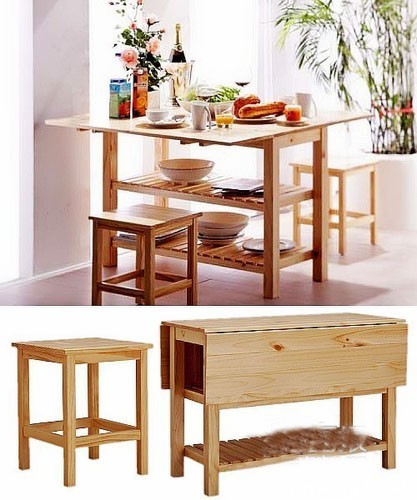 小戶(hù)型婚房中的折疊餐椅