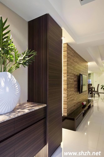 胡桃色時(shí)尚客廳設(shè)計(jì)