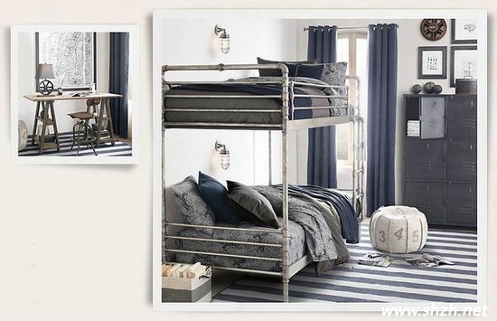 復(fù)古風(fēng)雙板太兒童房