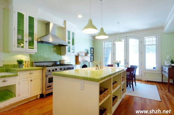 清涼綠色廚房設(shè)計