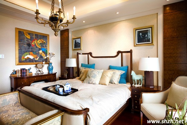 混搭風(fēng)樣板房臥室